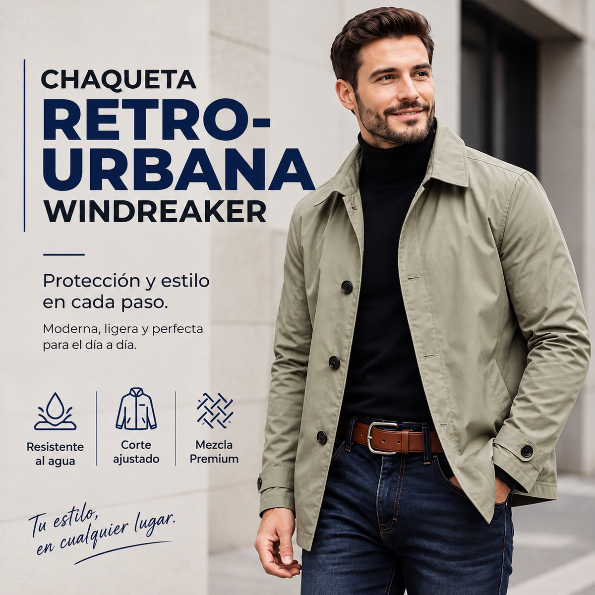 Hugo | Gabardina Impermeable