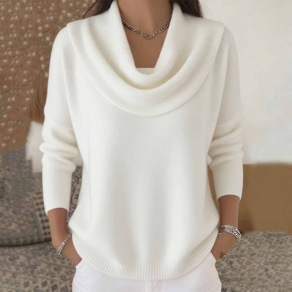 Iole | Jersey Cuello Drapeado
