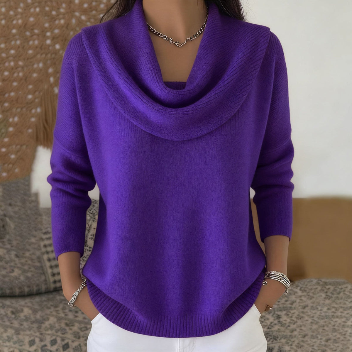 Iole | Jersey Cuello Drapeado