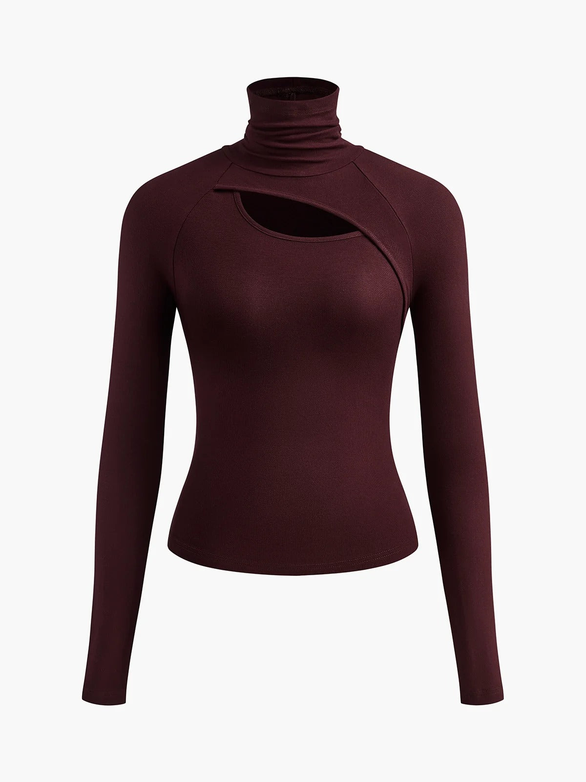 Top ajustado de manga larga con cuello alto
