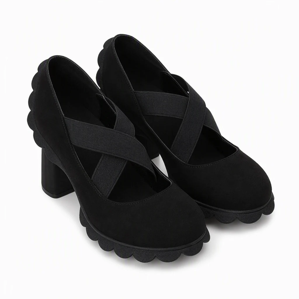 Renata | Zapatos Punta Redonda Tiras Cruzadas