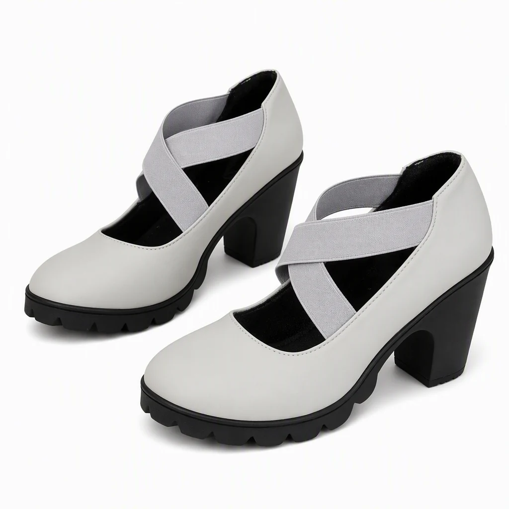 Renata | Zapatos Punta Redonda Tiras Cruzadas