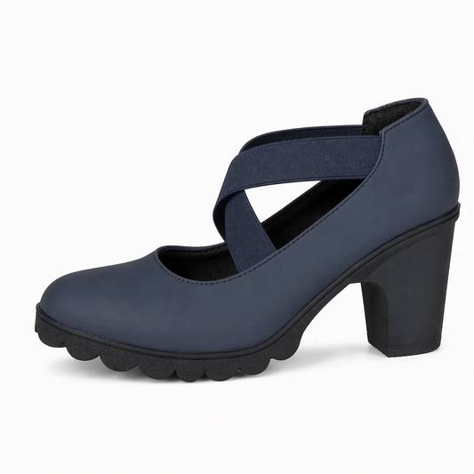 Renata | Zapatos Punta Redonda Tiras Cruzadas