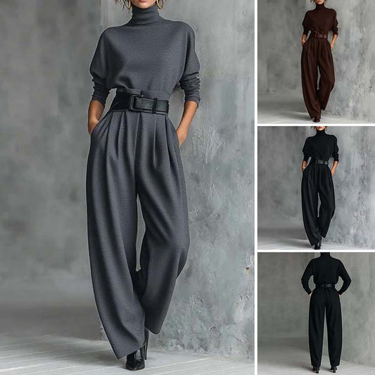Delia | Conjunto Cuello Alto y Pantalón Tiro Alto