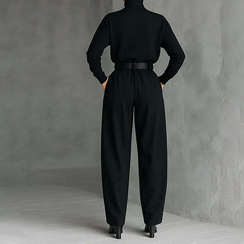 Delia | Conjunto Cuello Alto y Pantalón Tiro Alto
