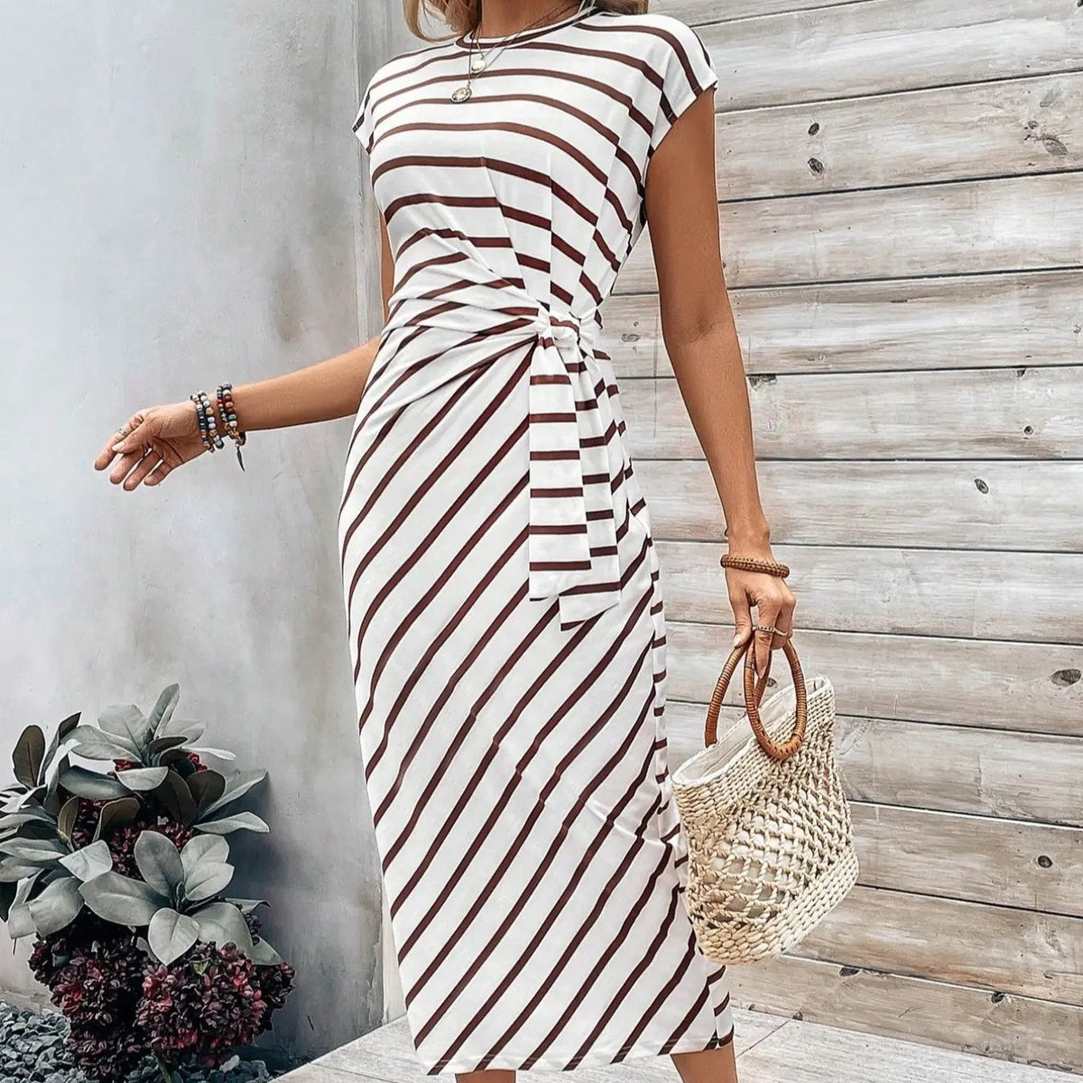Fernanda | Vestido Ajustado con Lazo Leopardo