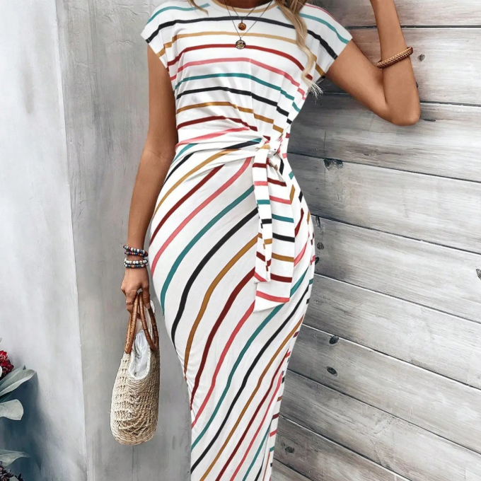 Fernanda | Vestido Ajustado con Lazo Leopardo
