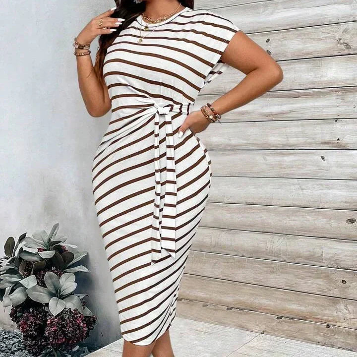 Fernanda | Vestido Ajustado con Lazo Leopardo