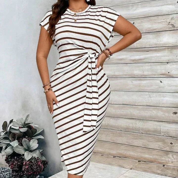Fernanda | Vestido Ajustado con Lazo Leopardo
