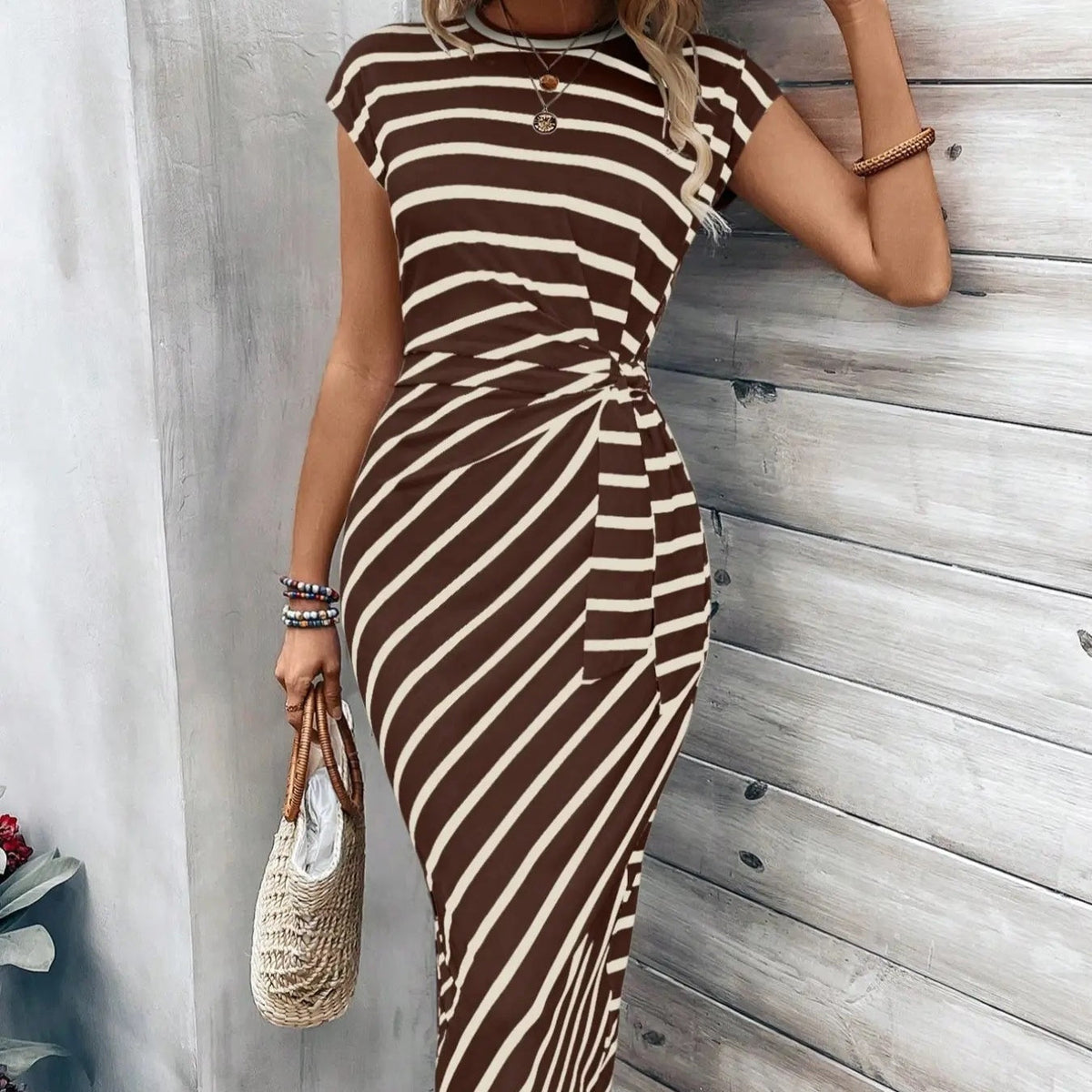 Fernanda | Vestido Ajustado con Lazo Leopardo