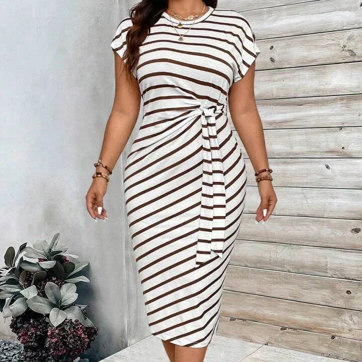 Fernanda | Vestido Ajustado con Lazo Leopardo