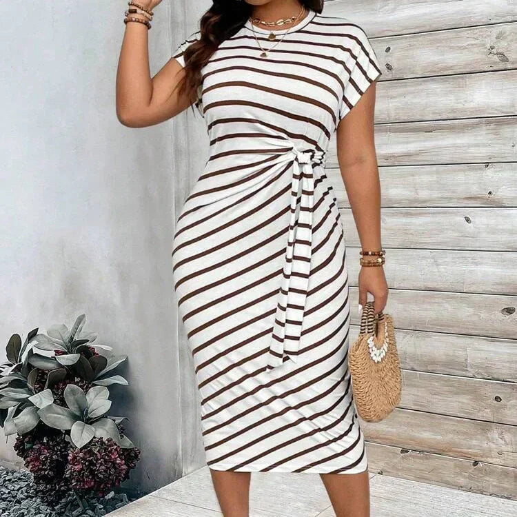 Fernanda | Vestido Ajustado con Lazo Leopardo