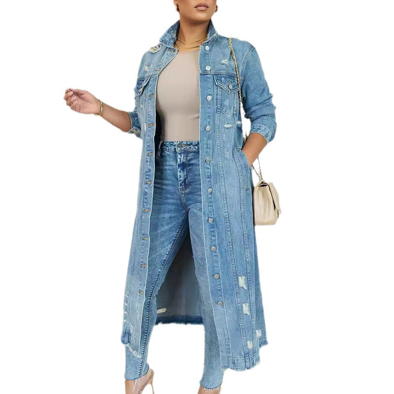 Marcela | Chaqueta Vaquera Larga Rota