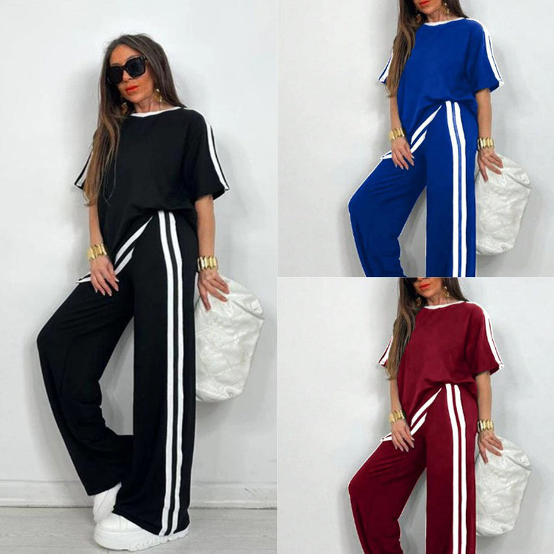 Celia | Conjunto Top de Rayas y Pantalón Ancho