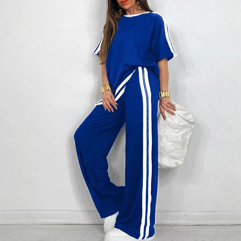 Celia | Conjunto Top de Rayas y Pantalón Ancho