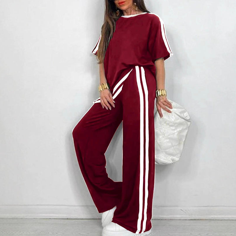 Celia | Conjunto Top de Rayas y Pantalón Ancho