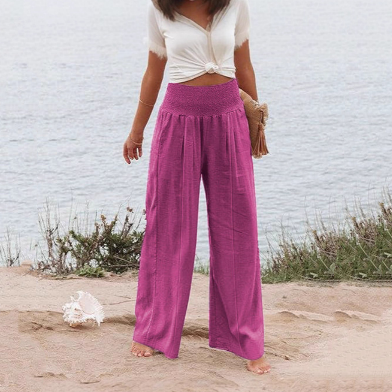 Pilar | Pantalón Ancho Tiro Alto Elástico