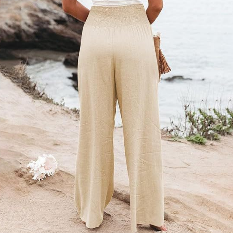 Pilar | Pantalón Ancho Tiro Alto Elástico