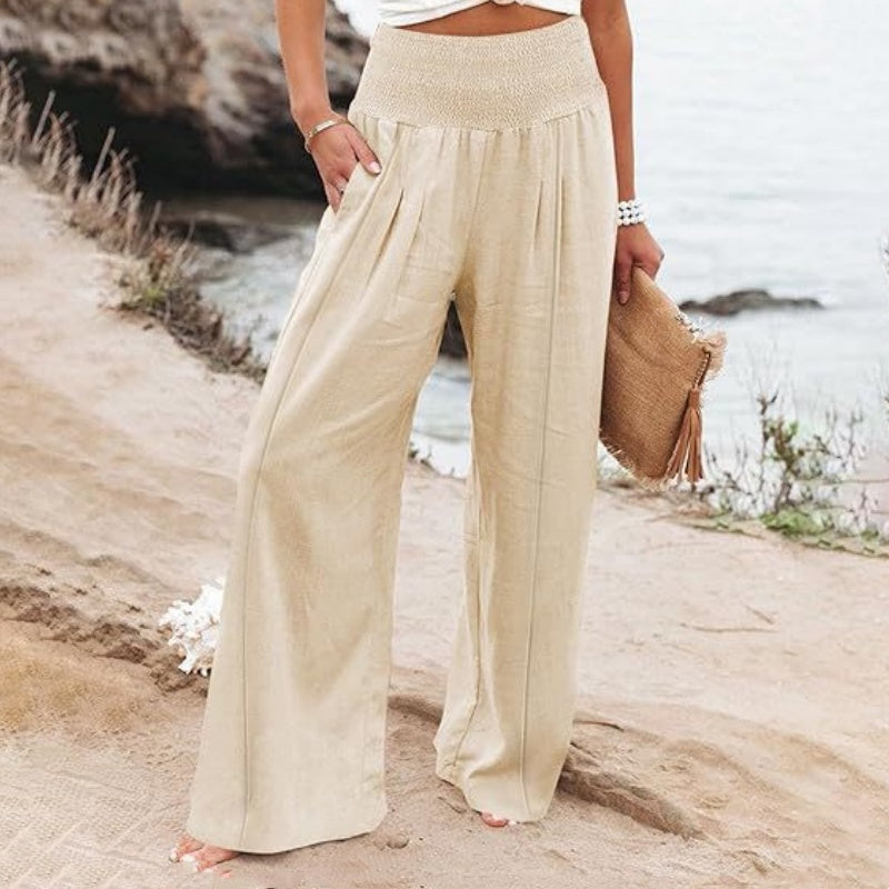 Pilar | Pantalón Ancho Tiro Alto Elástico