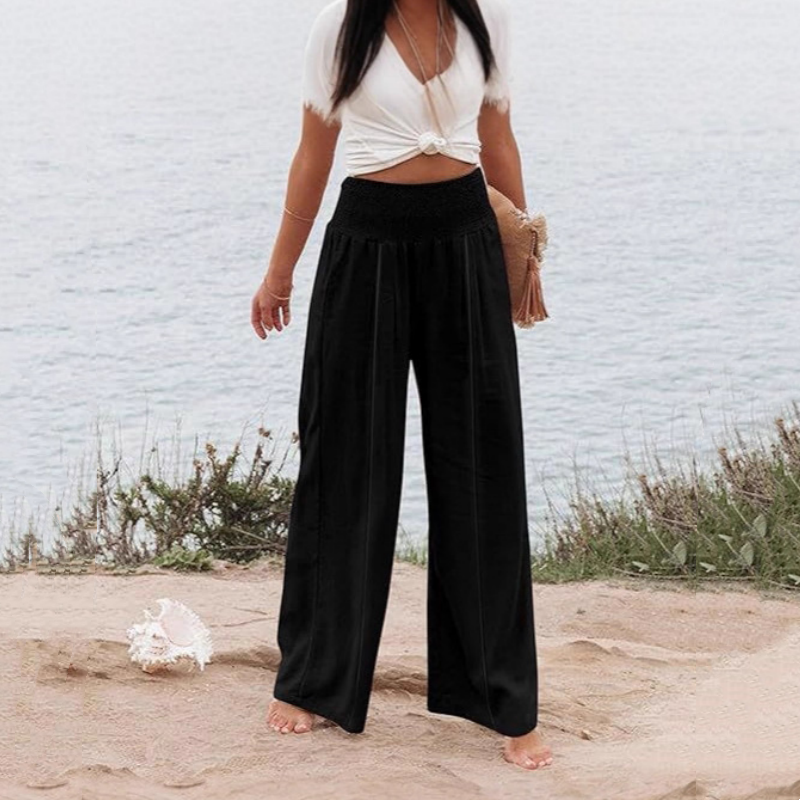 Pilar | Pantalón Ancho Tiro Alto Elástico