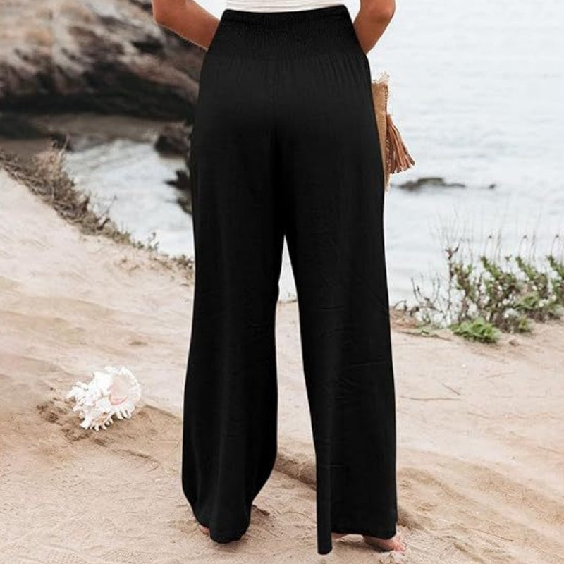 Pilar | Pantalón Ancho Tiro Alto Elástico
