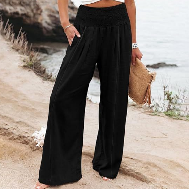 Pilar | Pantalón Ancho Tiro Alto Elástico