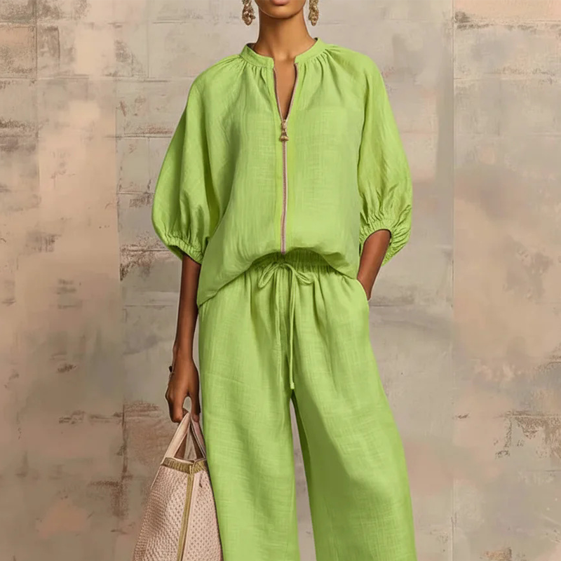 Encarna | Conjunto Top y Pantalón Liso