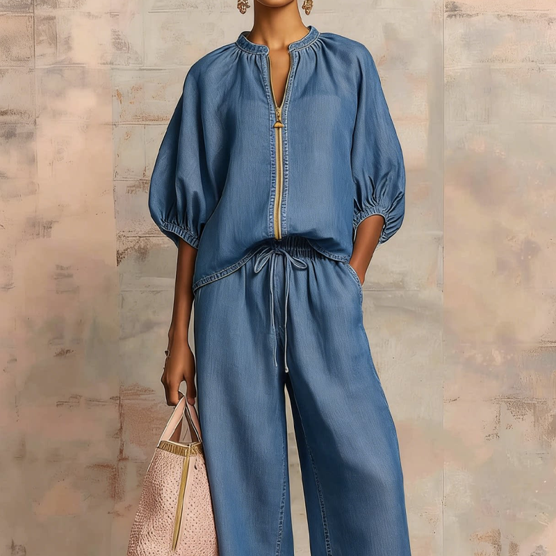 Encarna | Conjunto Top y Pantalón Liso