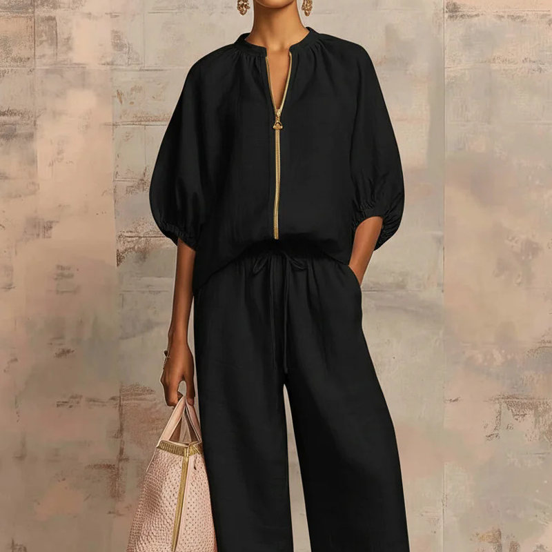 Encarna | Conjunto Top y Pantalón Liso