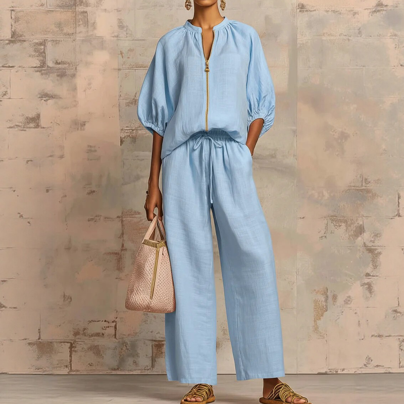 Encarna | Conjunto Top y Pantalón Liso