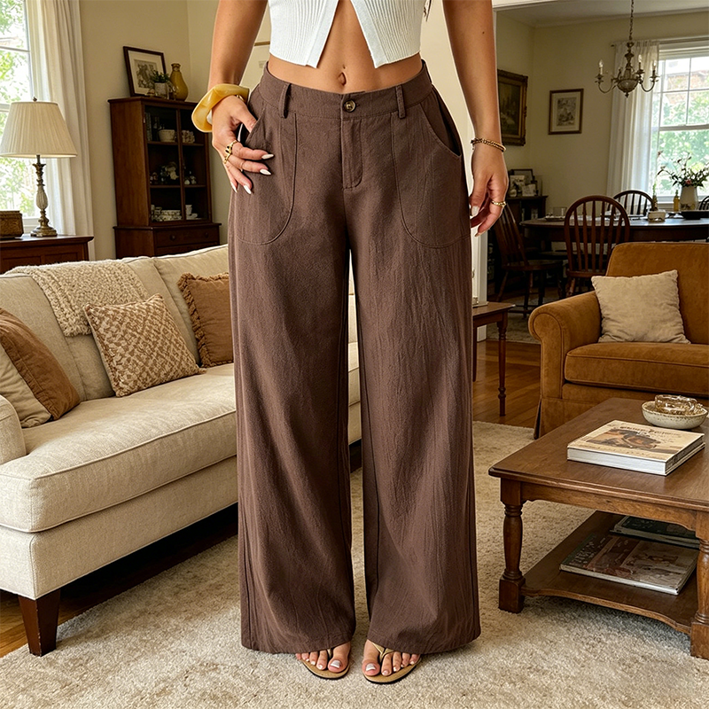 Consuelo | Pantalón de Lino Tiro Alto