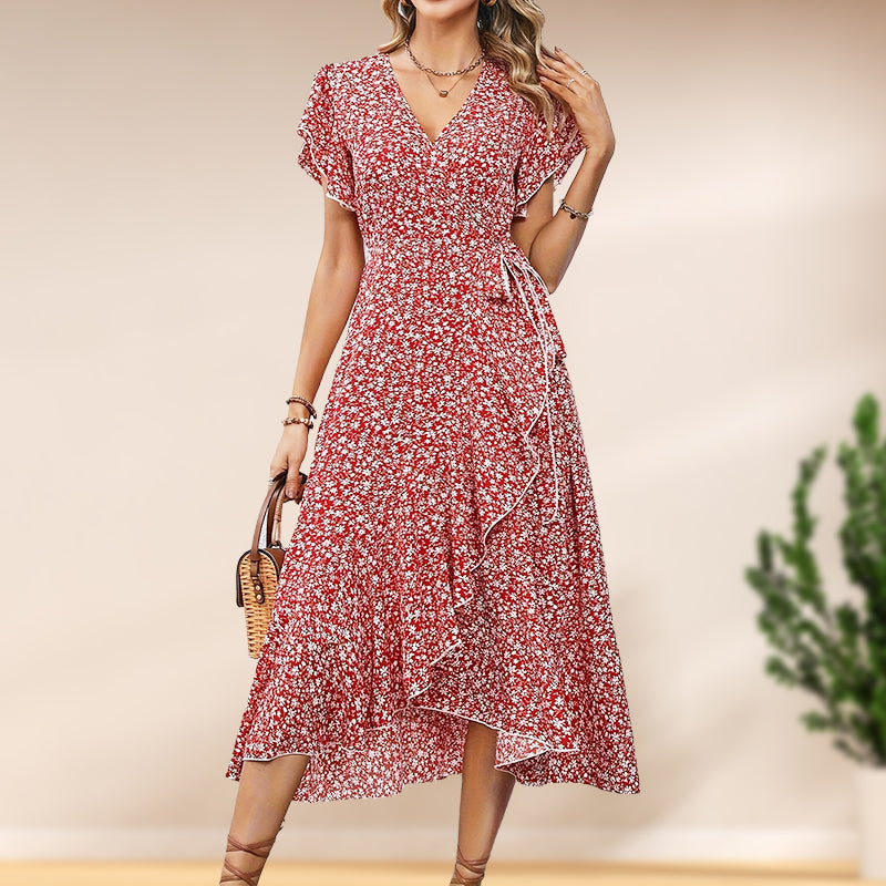 Alicia | Vestido Floral Fluido Escote V