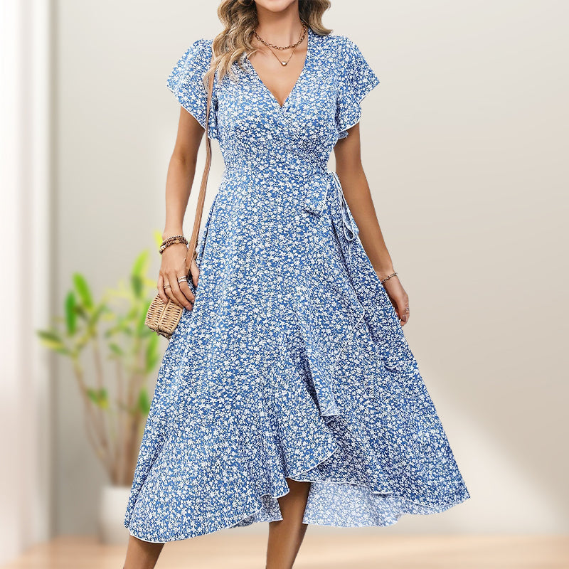 Alicia | Vestido Floral Fluido Escote V