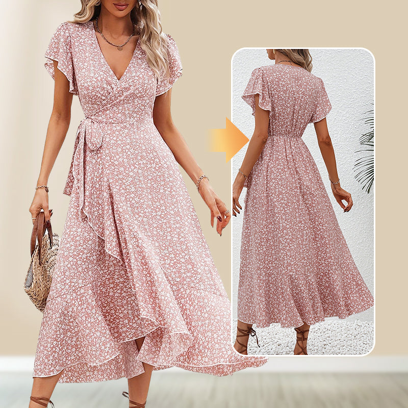 Alicia | Vestido Floral Fluido Escote V