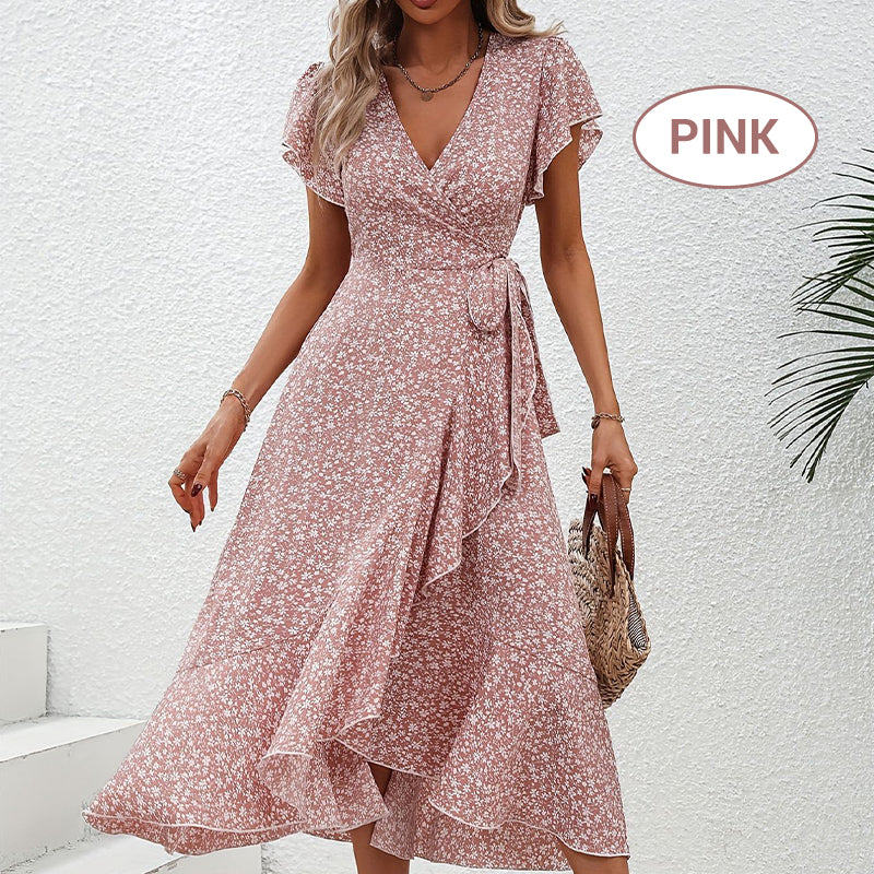 Alicia | Vestido Floral Fluido Escote V
