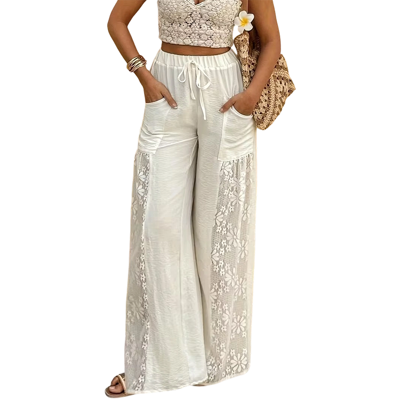 Hortensia | Pantalón de Encaje Holgado