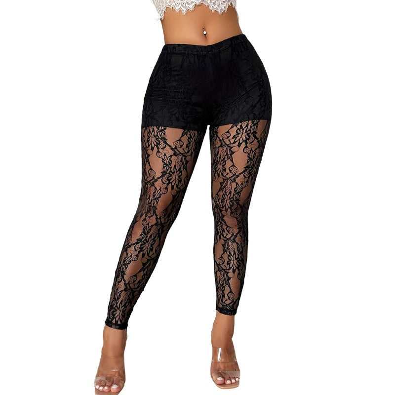 Lucía | Pantalón de Encaje Transparente