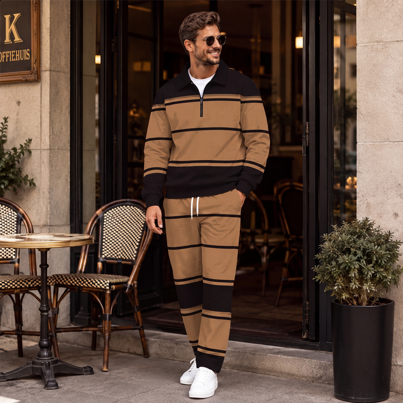 Iván | Chándal con Media Cremallera Estampado