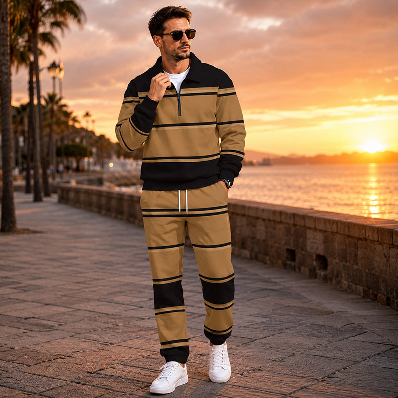Iván | Chándal con Media Cremallera Estampado