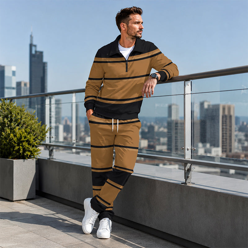 Iván | Chándal con Media Cremallera Estampado