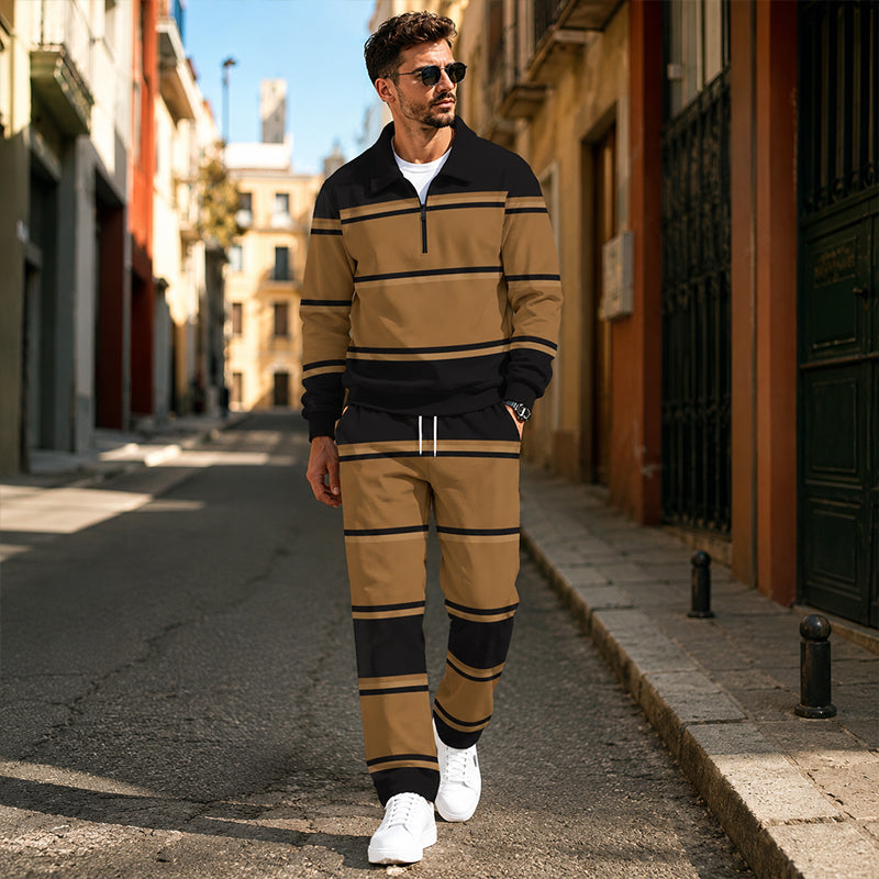 Iván | Chándal con Media Cremallera Estampado