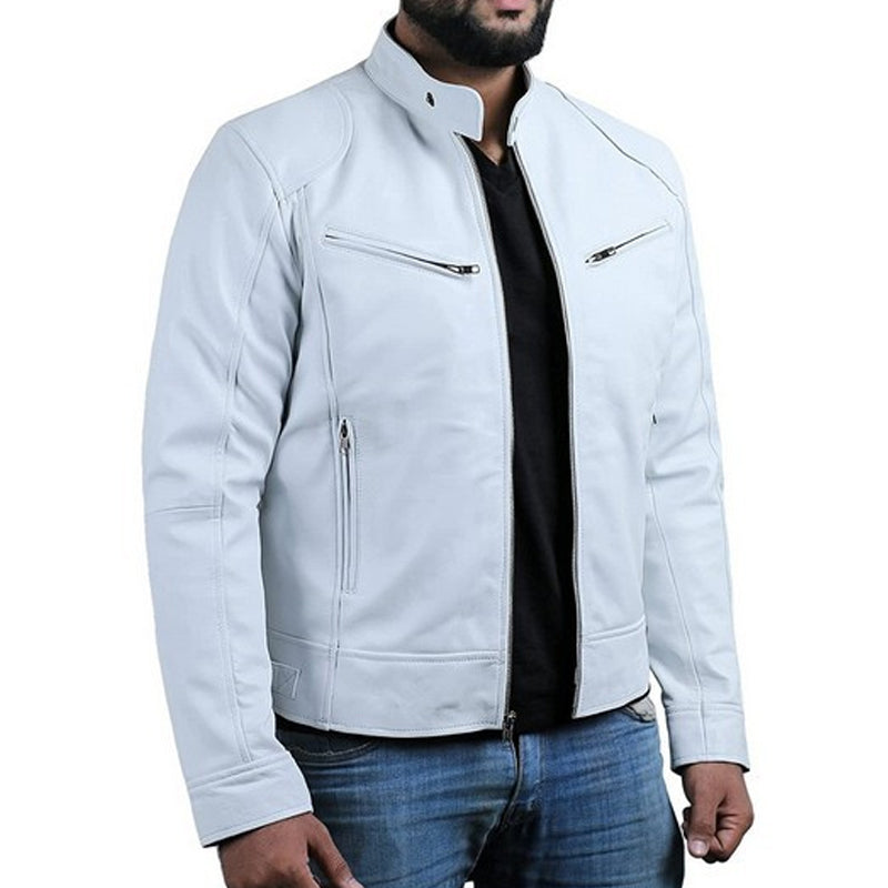Diego | Chaqueta de Piel Sintética Cuello Alto
