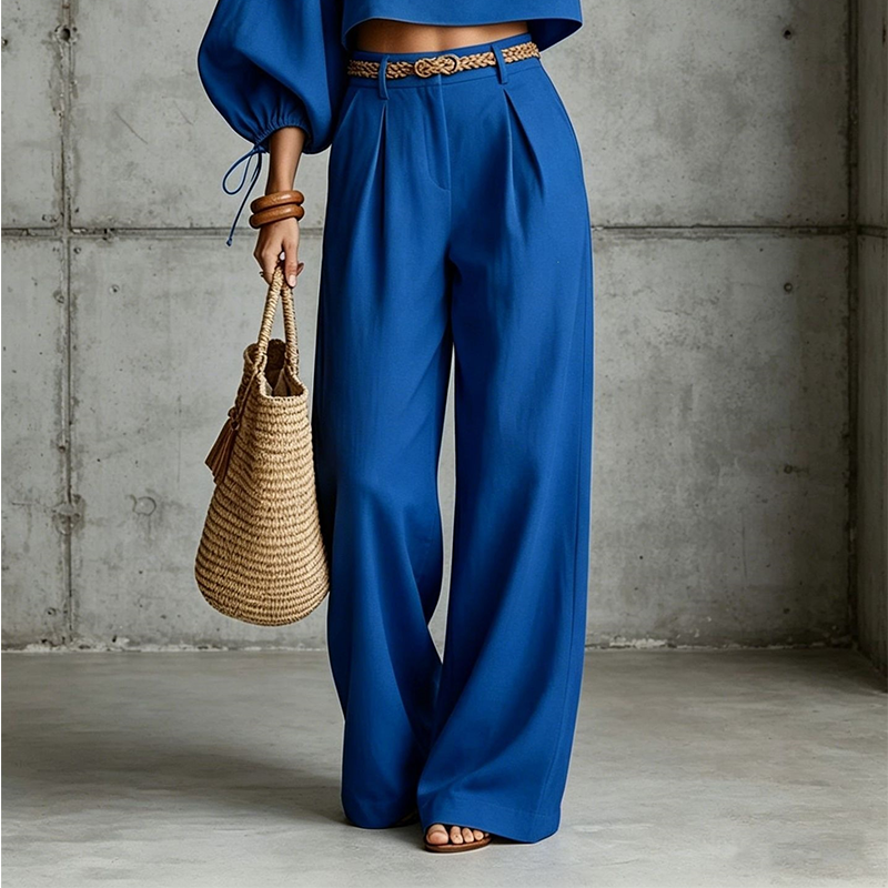 Karina | Conjunto Crop Top y Pantalón Ancho