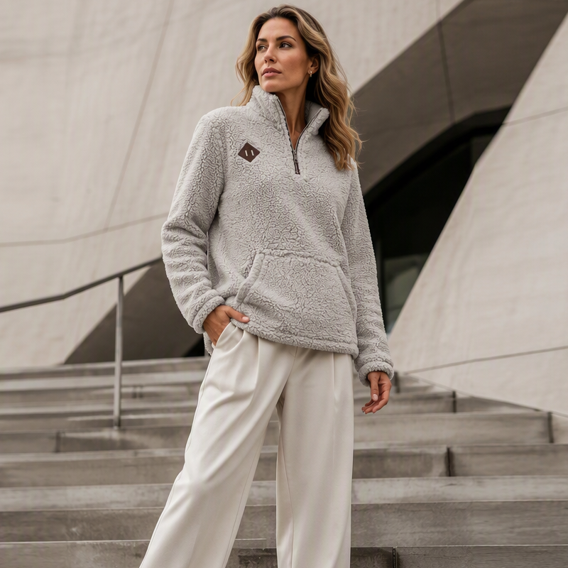 Herminia | Jersey Oversize Media Cremallera