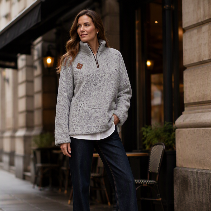 Herminia | Jersey Oversize Media Cremallera