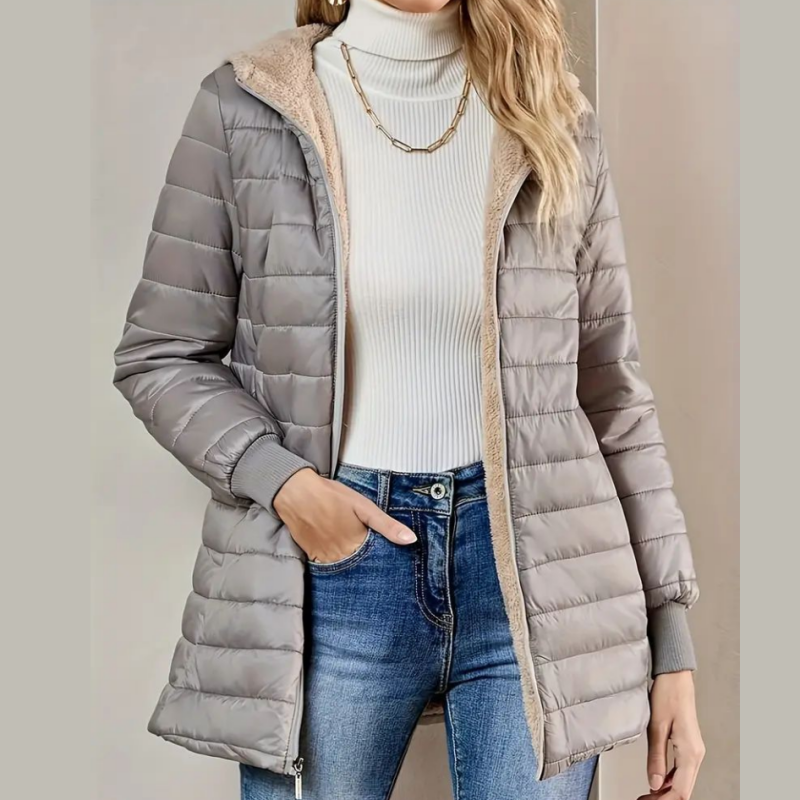 Gabriela | Abrigo Acolchado de Invierno con Capucha