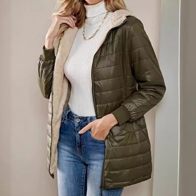 Gabriela | Abrigo Acolchado de Invierno con Capucha