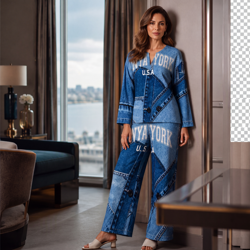 Fabiola | Conjunto Top Manga Larga y Pantalón
