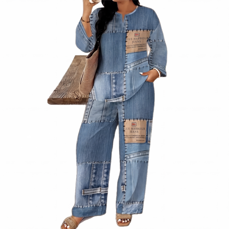Fabiola | Conjunto Top Manga Larga y Pantalón