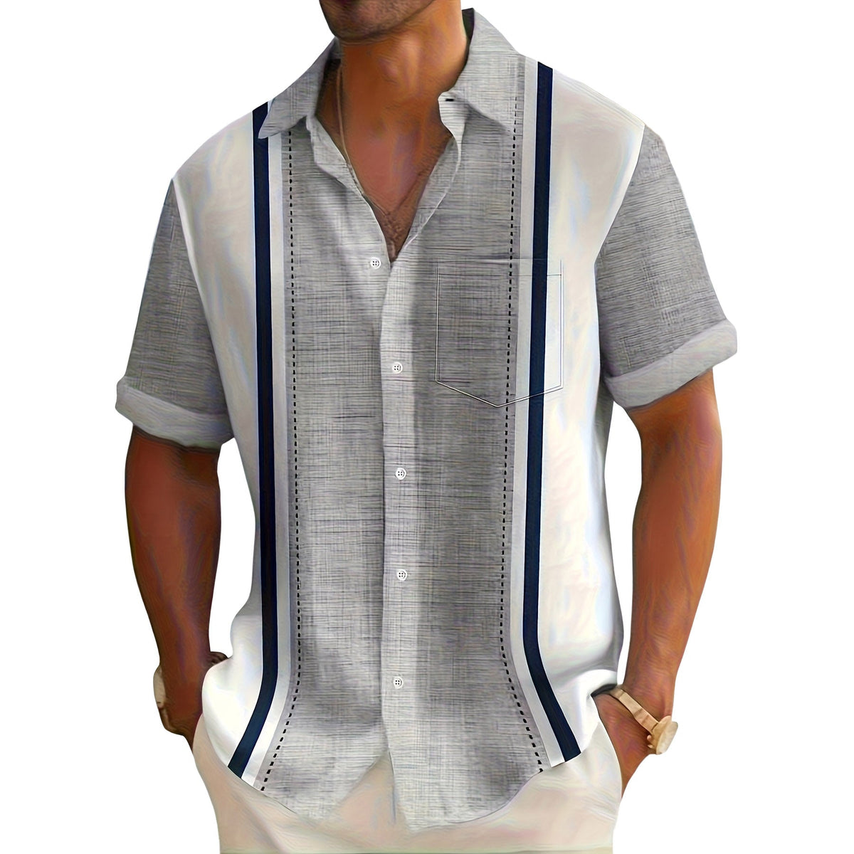 Matteo | Camisa Resort de Rayas Verticales